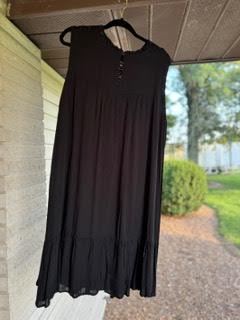 Plus Lace Neck Boho Dress