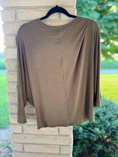 Olive Twist 3/4 Sleeve Blouse