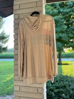 Light Striped Sweater with Hood