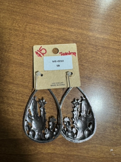 Teardrop Cactus Earrings
