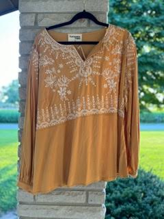 Yellow White Lace Savannah Jane Shirt