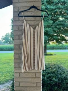 Striped Button Down Mini Dress