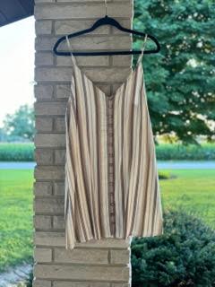 Striped Button Down Mini Dress