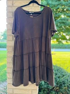 Short Sleeved Tiered Dress