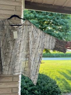 Sheer Snake Print Long Sleeve