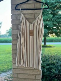 Striped Button Down Mini Dress