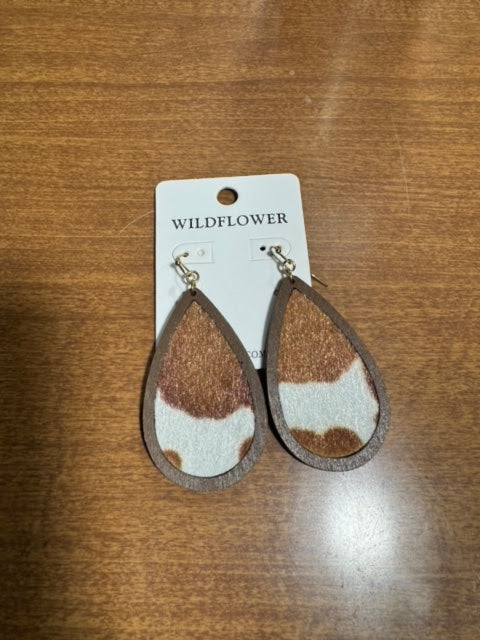 Cowhide Drop Earrings