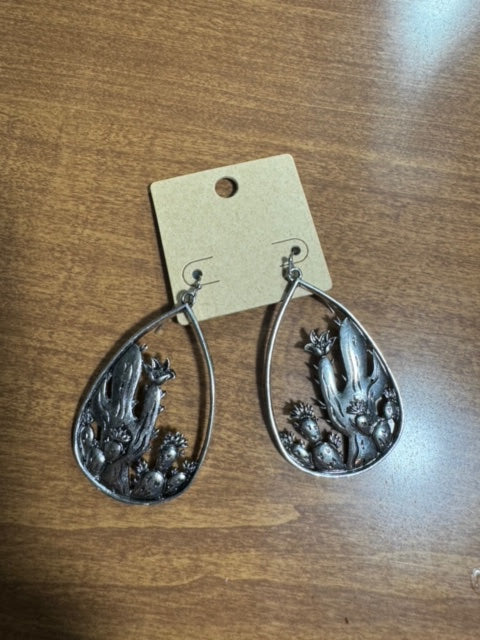 Teardrop Cactus Earrings