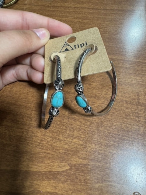 Turquoise Semi Hoops