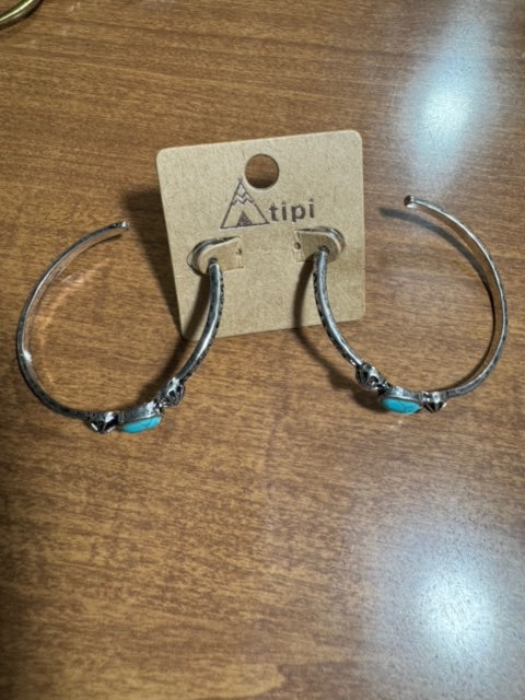 Turquoise Semi Hoops