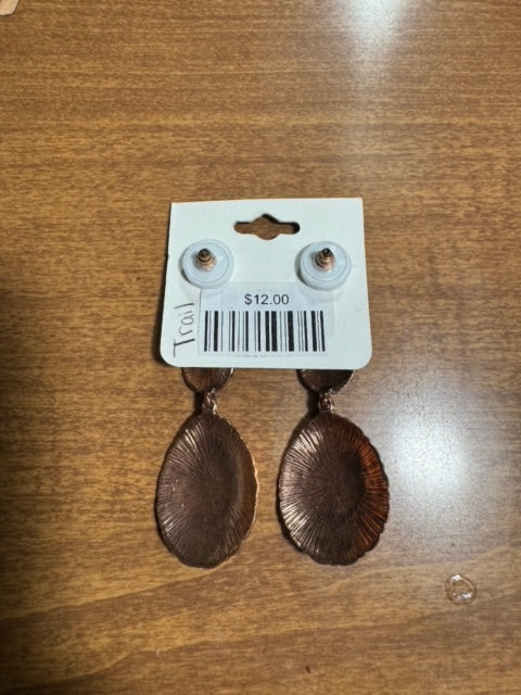 Trail Drop Copper Earrings